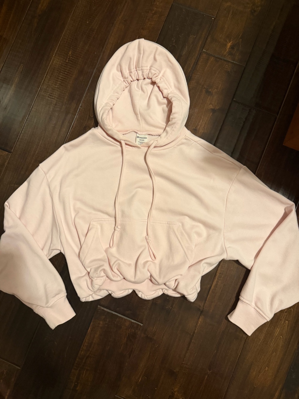 No Boundaries Light Pink Cropped Hoodie